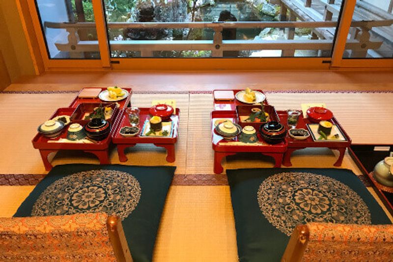 Japanese food in a Ryokan located in Koyasan, Japan