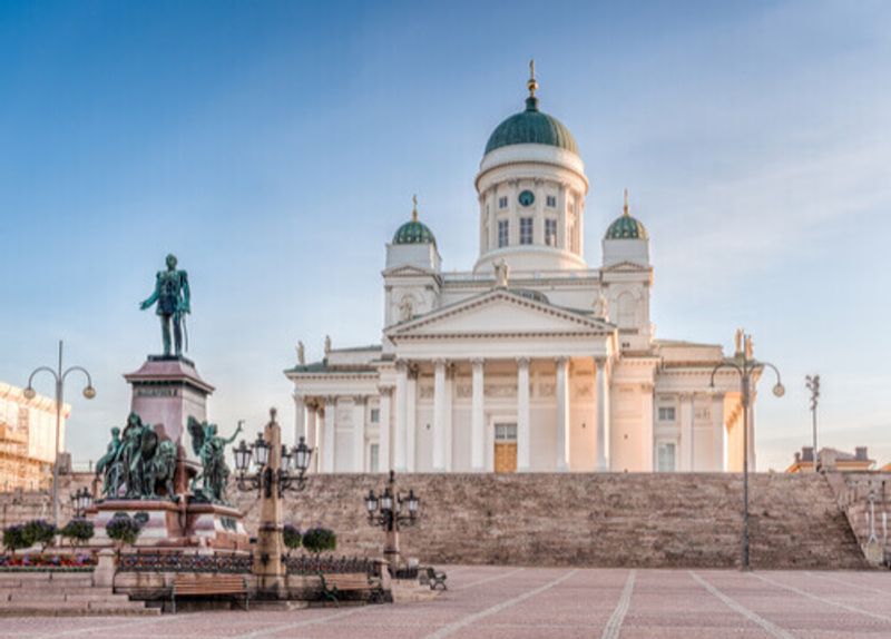 The historical site of the Helsinki Catherdral attracts tourists to Finland year after year.