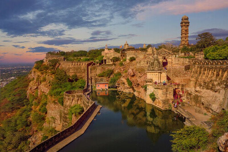 The expansive Chittorgarh Fort in Rajasthan, India.