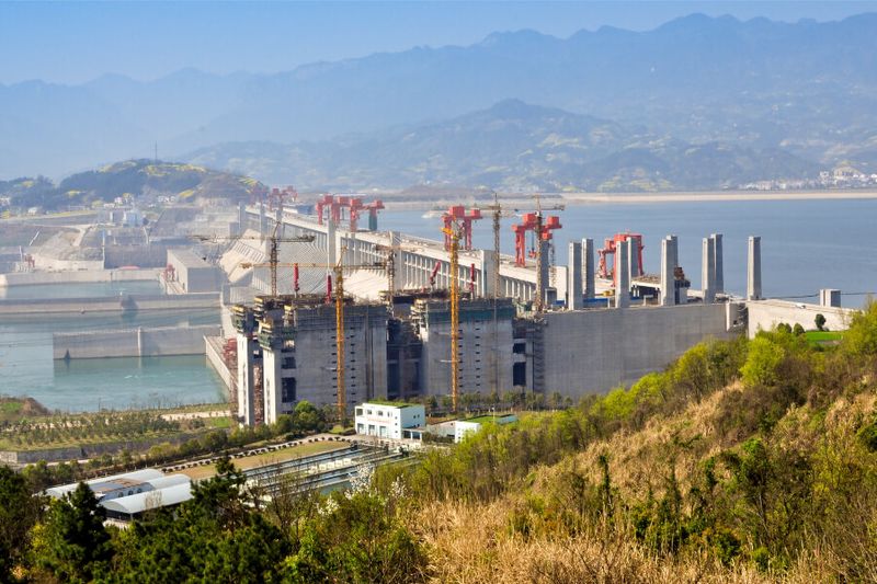 The Three Gorges Dam is the largest hydroelectric power station in the world.