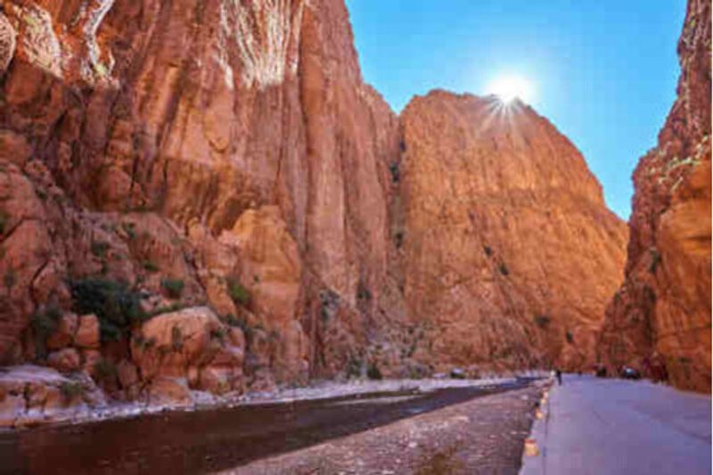 A beautiful Todgha Gorge landscape near Tinehir, Morocco.