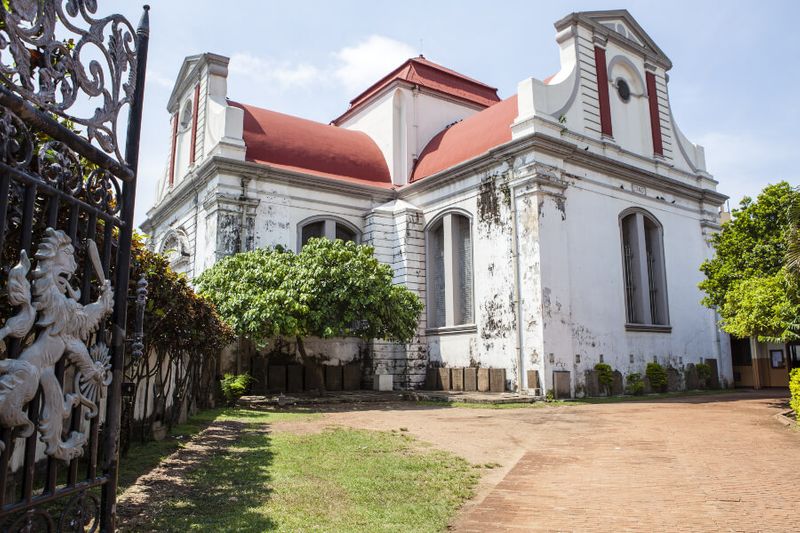 Wolvendaal Church, a Dutch reformed Christian Colonial Church in Colombo, Sri Lanka.