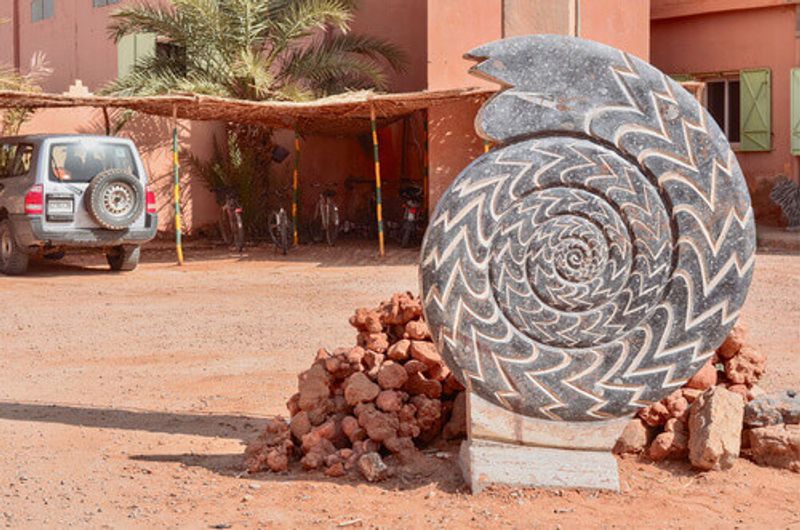 Entrance to a Fossil Factory in Erfoud, Morocco.