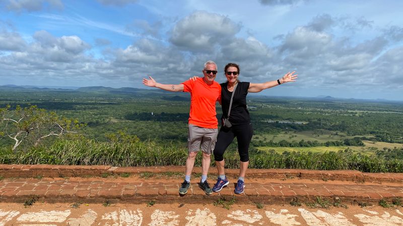 Lynette and Tom at Sigiriya Rock (Photo: Lynette Traynor)
