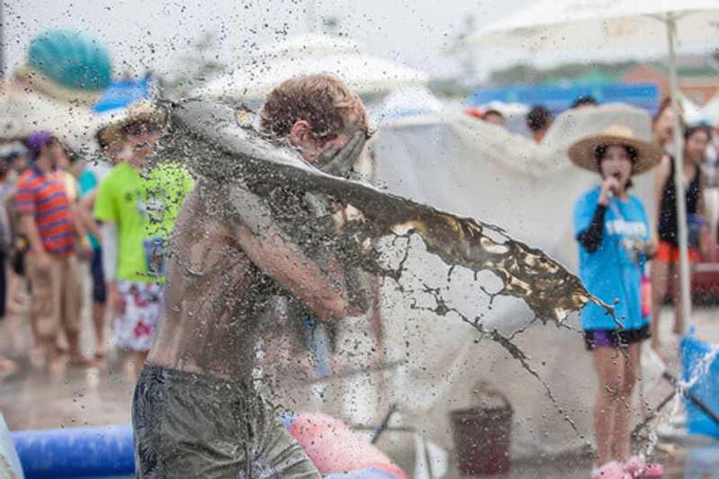 Boryeong Mud Festival at Daecheon Beach in South Korea.