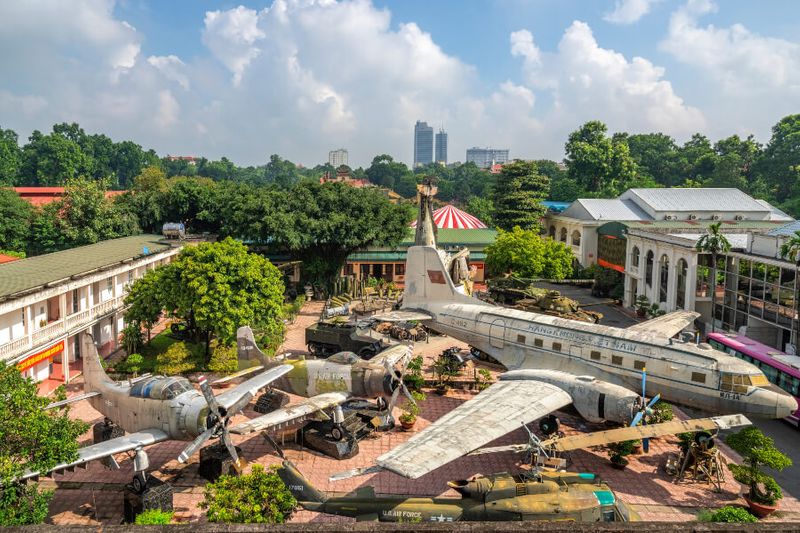 The Vietnam Military History Museum which houses a collection of war artefacts dating back to Hong Bang Dynasty