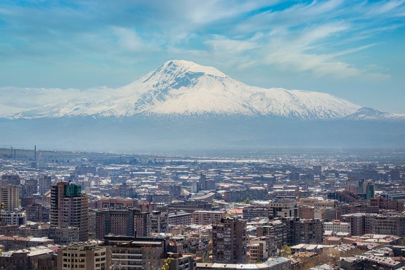 Although Mount Ararat is in Turkish territory, it's visible from every corner of Yerevan