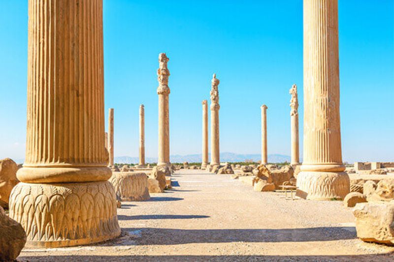 Apadana palace built by Darius the Great on the western side of Persepolis.