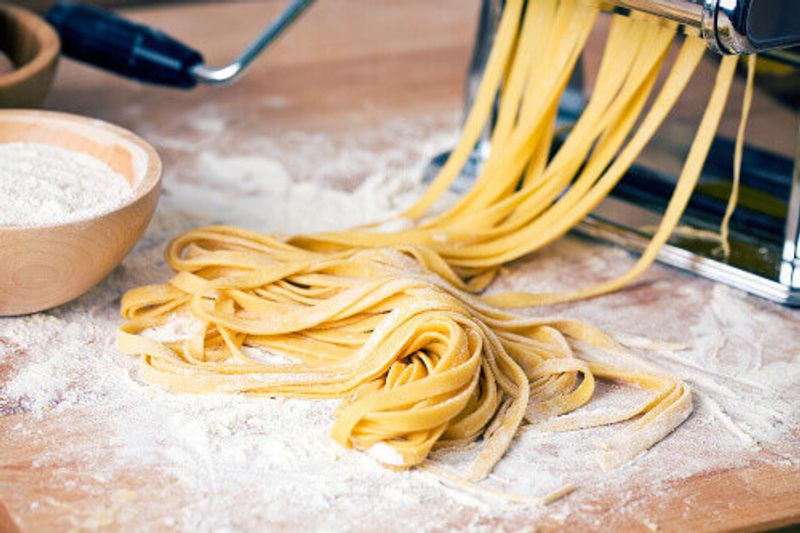 Freshly home made fettuccine