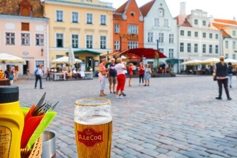 The celebrated A.le Coq Beer in Tallinn.