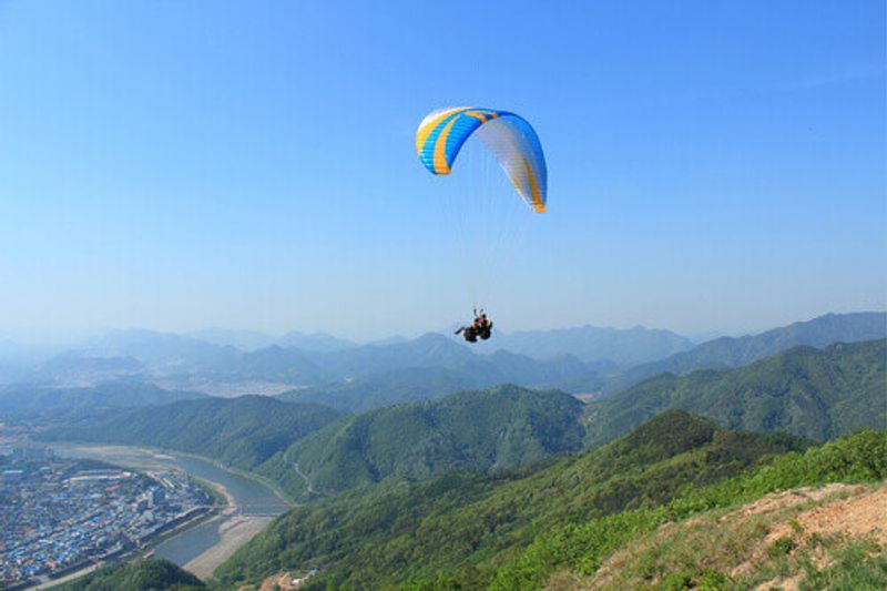 An aerial view of Yangpyeong Gyeonggi-do in South Korea.