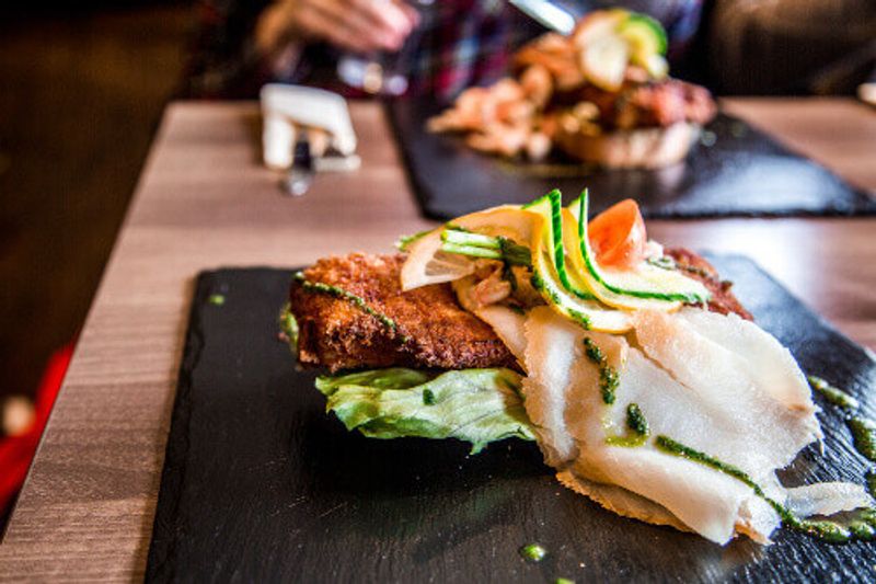 Fresh produce at a restaurant in Greenland.