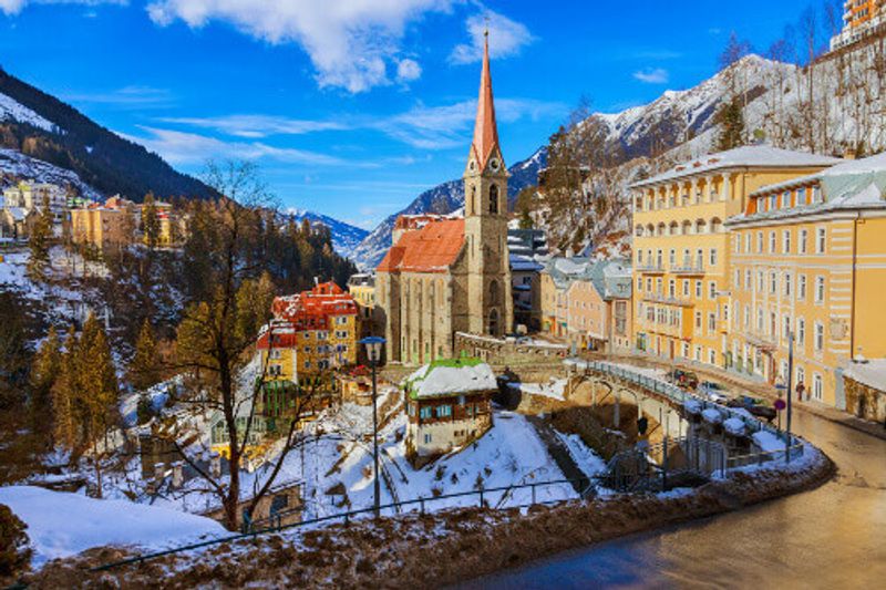 The picturesque mountain ski resort of Bad Gastein.