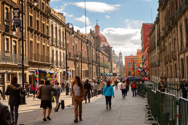 The bustling streets of Mexico City.