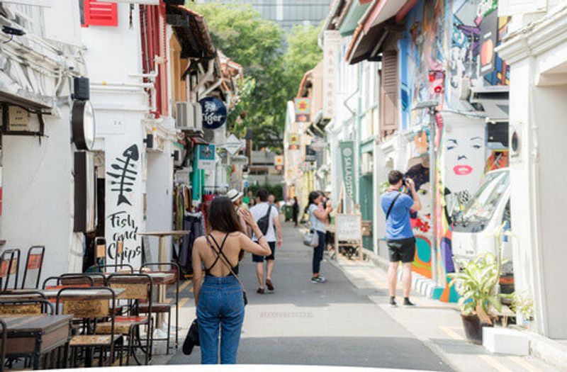 Haji Lane is a popular place for tourists to shop and dine