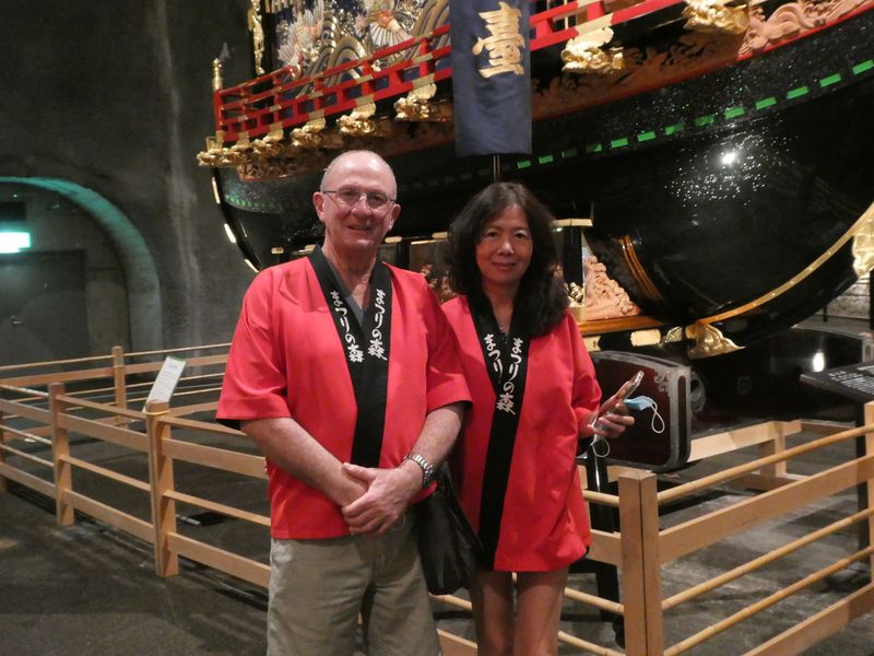 Wayne and Lucine at Takayama Festival Museum.