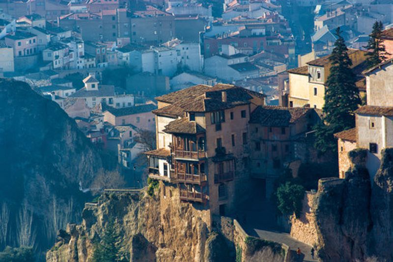 The famous hanging houses of Cuenca.