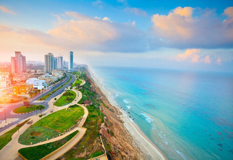 The stunning city of Netanya in summer.