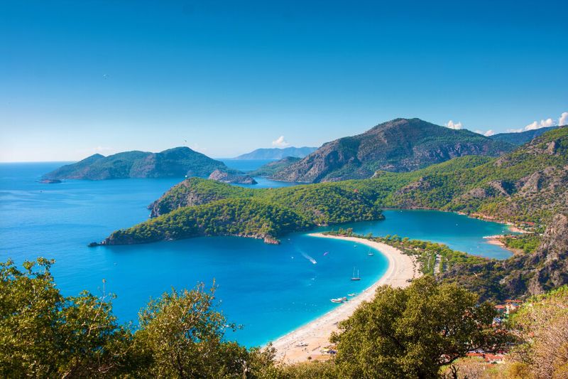 The Oludeniz Beach with a blue lagoon.