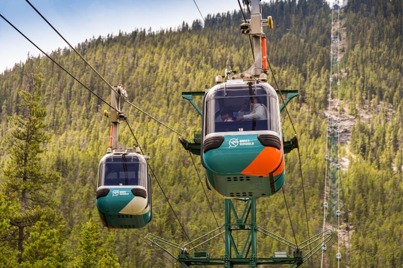 Visitors are treated to aerial views of the Sulphur Mountain in the Banff Natural Park.