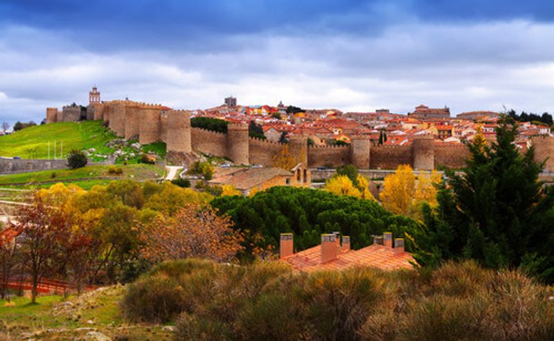 The Avila medieval city walls.