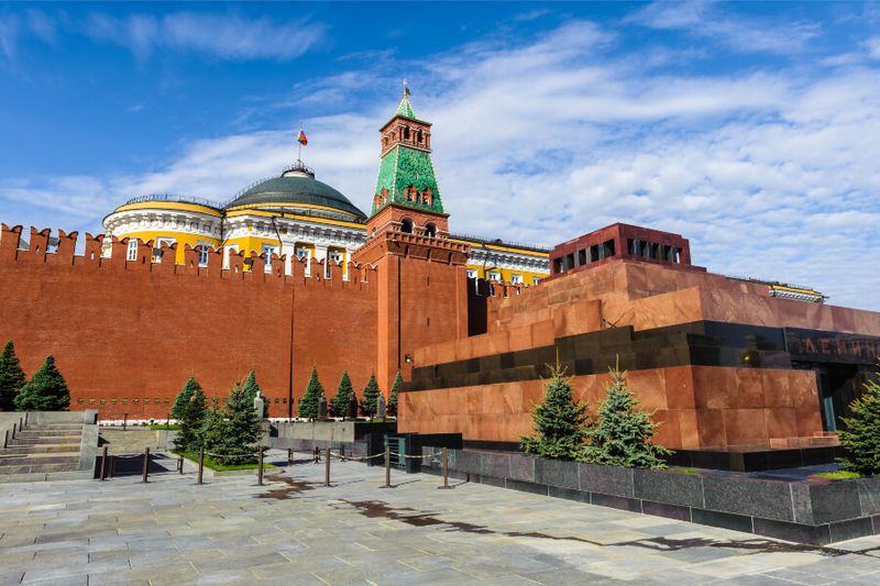 Lenin's Mausoleum at the Eastern Kremlin Wall