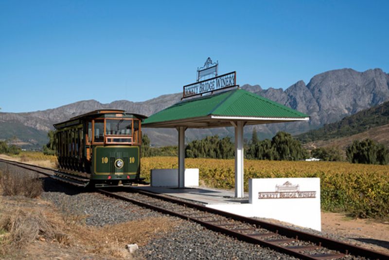 When in Cape Town, the tourist train in Franschhoek is not to be missed.