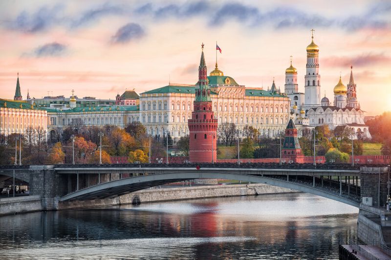 The Bolshoy Moskvoretsky Bridge at the Kremlin