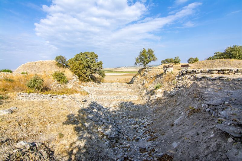 The Schliemanns Trench near the entrance of the Greek city of Troy.