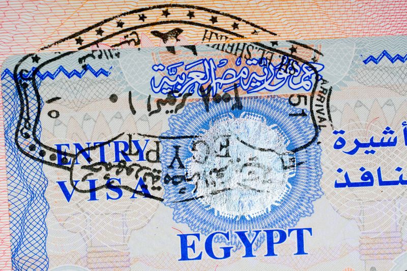 Egyptian e-visa passport stamp