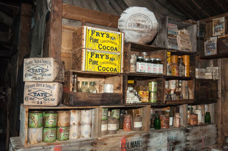 The interior of Scott's Hut, Antarctica.