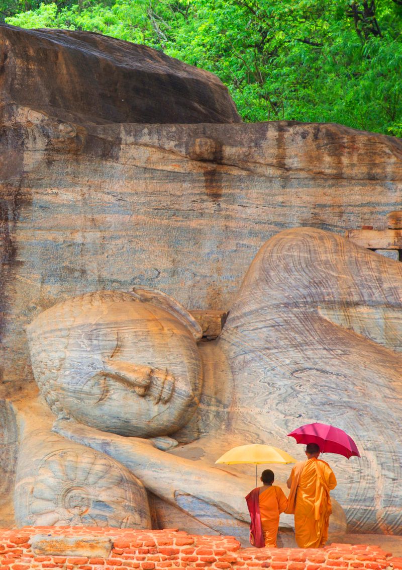 The 14-metre reclining Buddha at Gal Vihara Temple