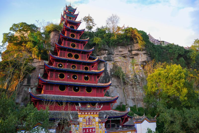 Shibaozhai Pagoda.