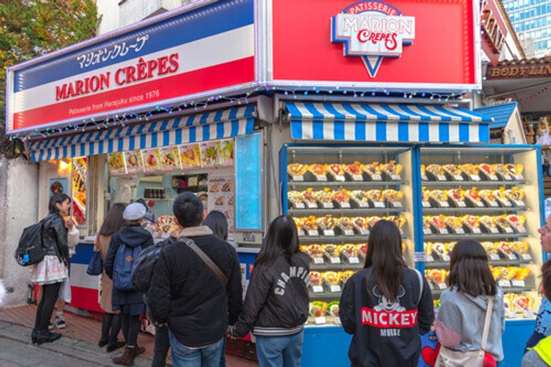 Marion Crepes in Takeshita Street in the Harajuku District, Tokyo.