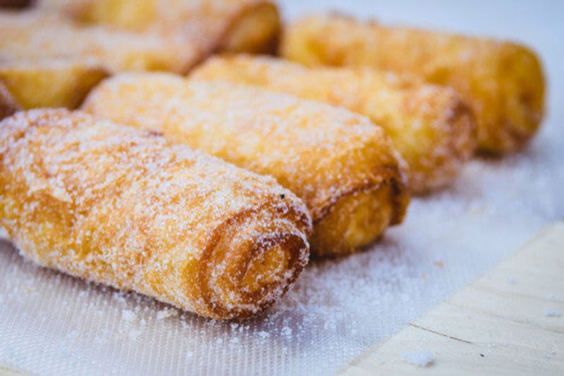 Xiuxo pastries on display at Catalonia.