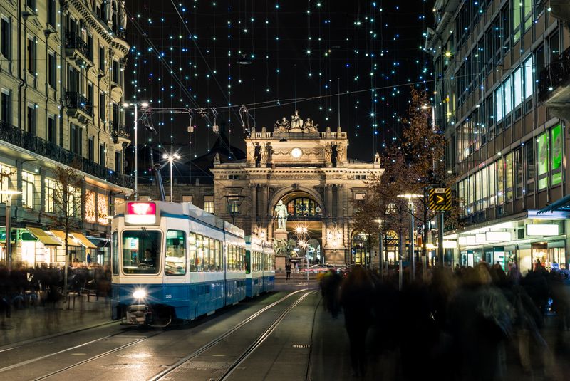 Zurich Bahnhofstrasse at Christmas