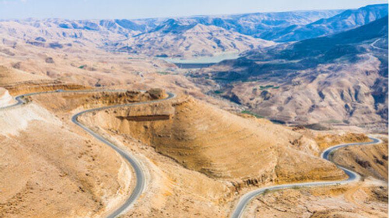 An aerial view of Kings Highway, Jordan.