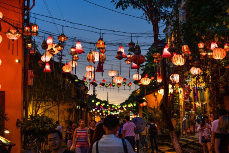 Lanterns in Hoi An in the night.