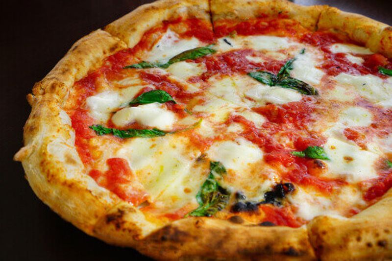 Margherita Pizza of Napoli in Naples.