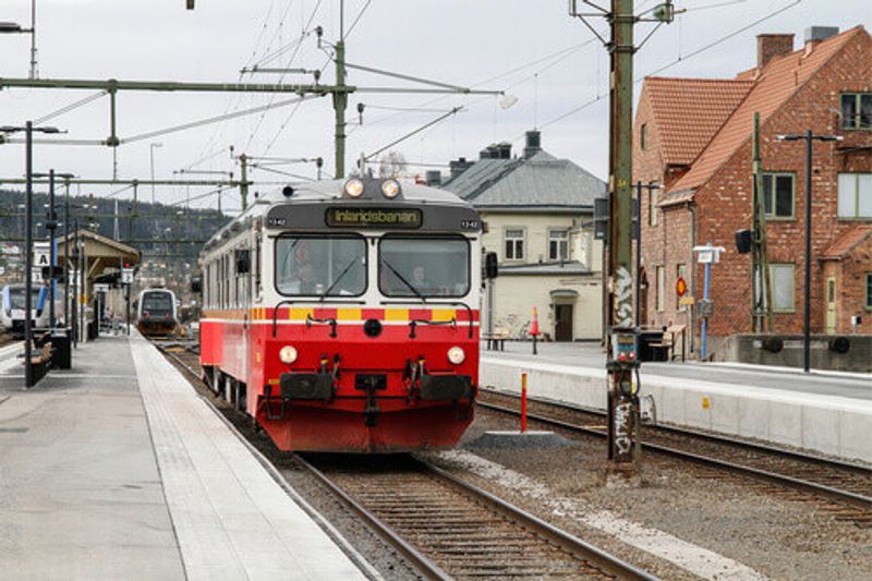 Inlandsbanan leaving Ostersund Central Station.