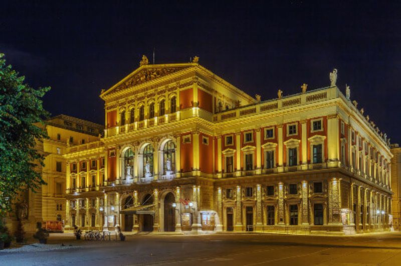 The Wiener Musikverein is the home to the Vienna Philharmonic Orchestra in the Innere Stadt borough, Vienna.