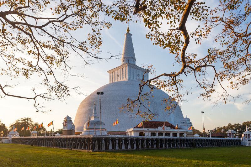 The Ruwanwelisaya Maha Stupa or Great Dagoba in the morning
