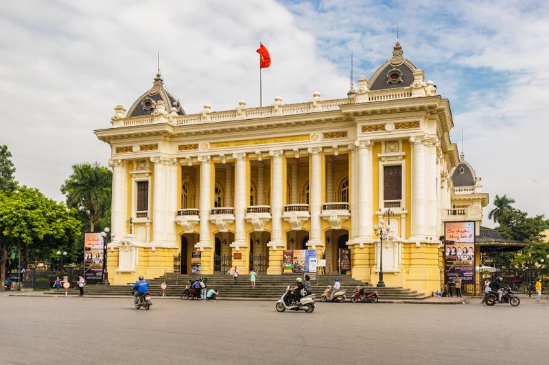 The Hanoi Opera House is a popular tourists destination in Hanoi Vietnam
