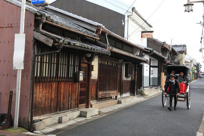 Old houses in the Naramachi District, Japan.