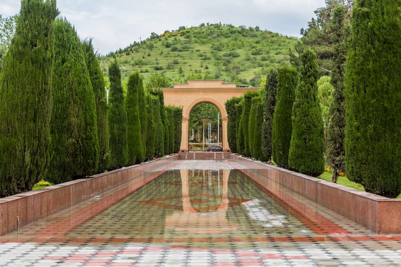 Gate in The Botanical Garden in Dushanbe