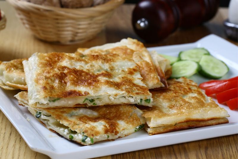 Turkish stuffed pastry called Gozleme