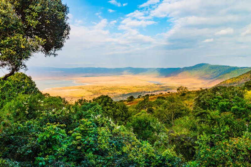 Ngorongoro crater in Tanzania.