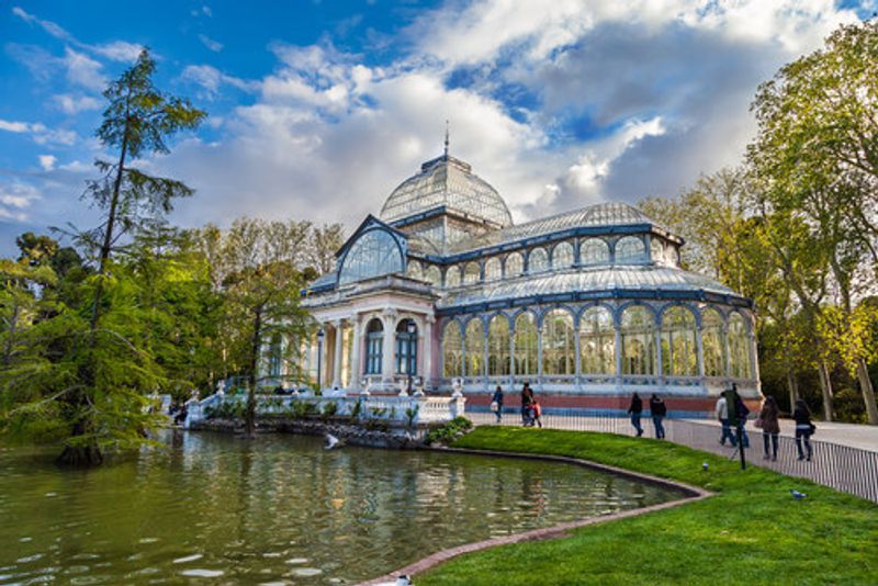 The Crystal Palace in Retiro Park, Madrid.