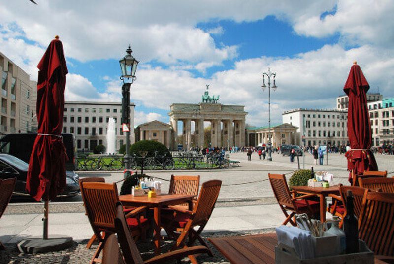 Brandenburg Gate in west Berlin.