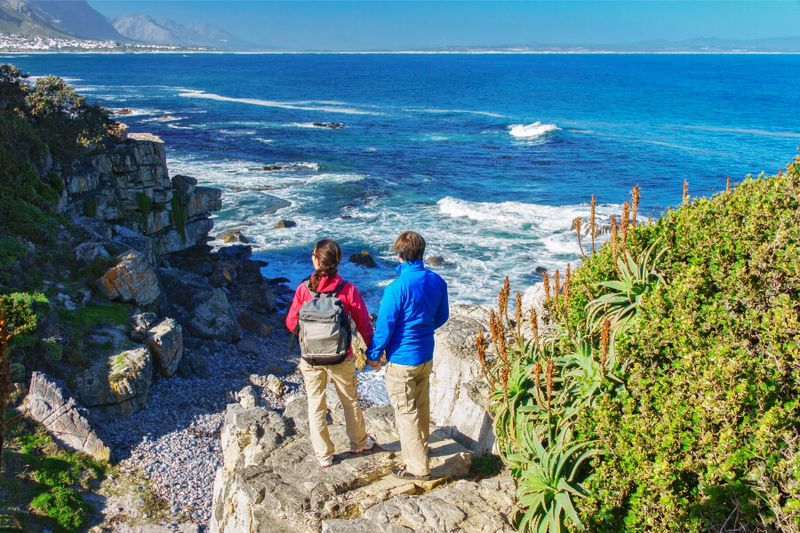 The Hermanus whale watching site is a popular spot for tourists.